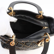 Studded Lady Dior 2-way Bag Black