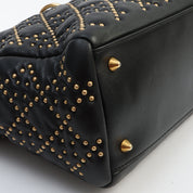 Studded Lady Dior 2-way Bag Black