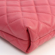 Made in 2012, pink matelassé stitch CC mark clasp clutch bag