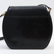 Lizard Logo Plate Shoulder Bag Black