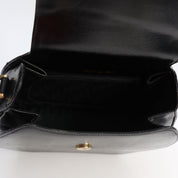 Lizard Logo Plate Shoulder Bag Black