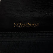 Lizard Logo Plate Shoulder Bag Black
