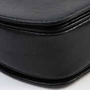 Lizard Logo Plate Shoulder Bag Black