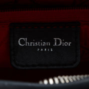 黑色皮革铆钉中号 Lady Dior 手袋