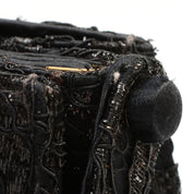 Circa 1998 Satin Lace Double-Sided CC Turn-Lock Handbag, Black