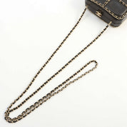 circa 2011 CC Mark Clasp Mini Chain Shoulder Bag Black