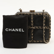 circa 2011 CC Mark Clasp Mini Chain Shoulder Bag Black