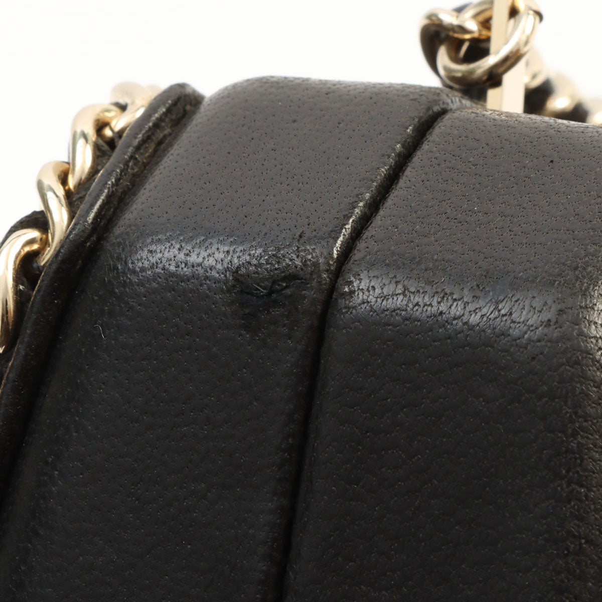 circa 2011 CC Mark Clasp Mini Chain Shoulder Bag Black