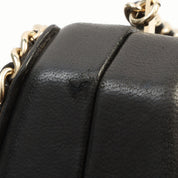 circa 2011 CC Mark Clasp Mini Chain Shoulder Bag Black