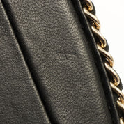 circa 2011 CC Mark Clasp Mini Chain Shoulder Bag Black