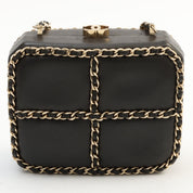 circa 2011 CC Mark Clasp Mini Chain Shoulder Bag Black