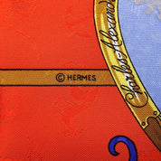 Carré 90 Le Géographe Scarf Orange/Multi