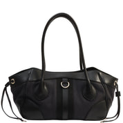 Side Logo Plate Shoulder Bag Black