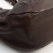Logo Plate Horse Charm Handbag - Dark Brown
