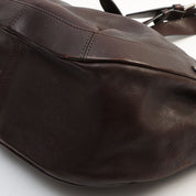 Logo Plate Horse Charm Handbag - Dark Brown