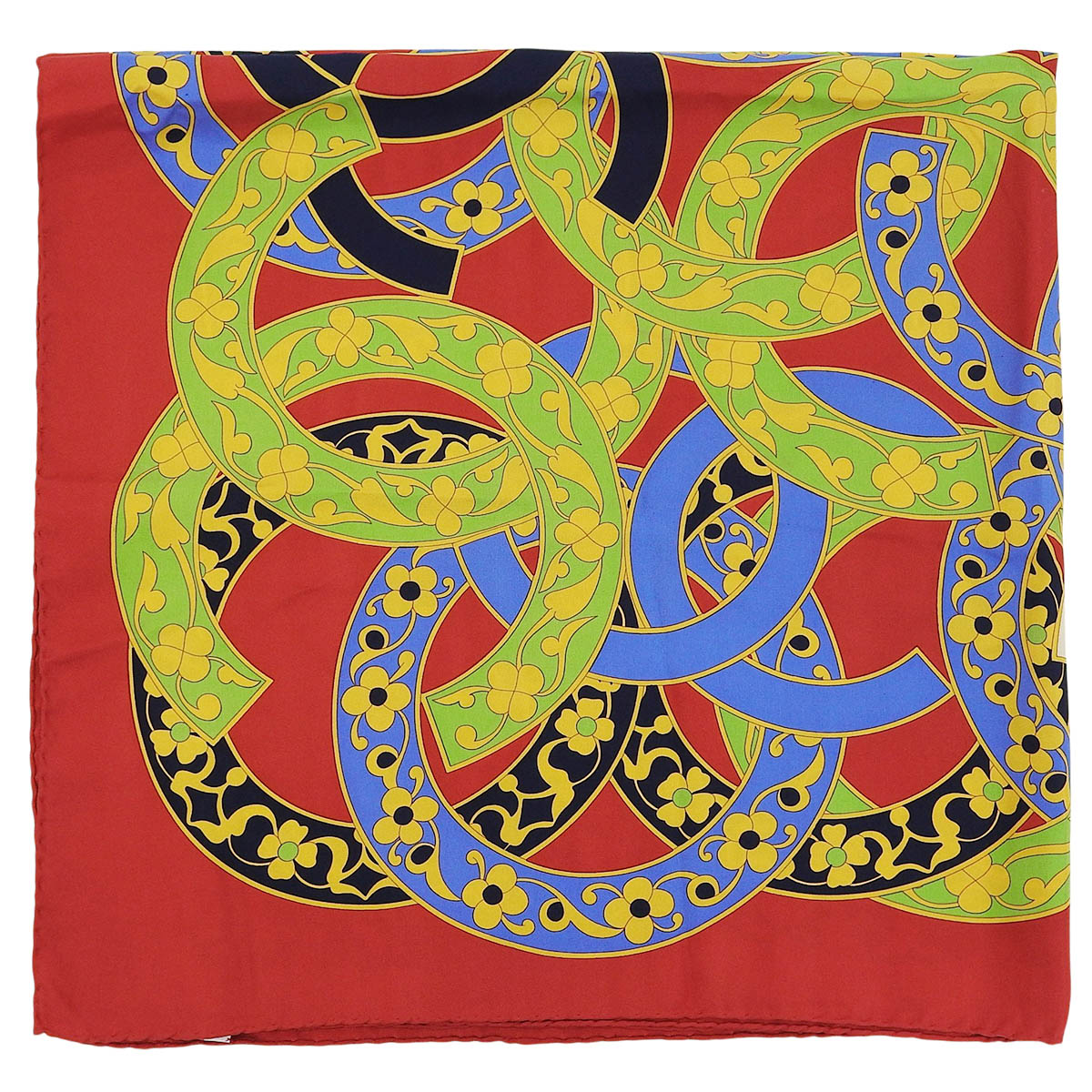 CC Mark Flower Design Scarf Red/Multi