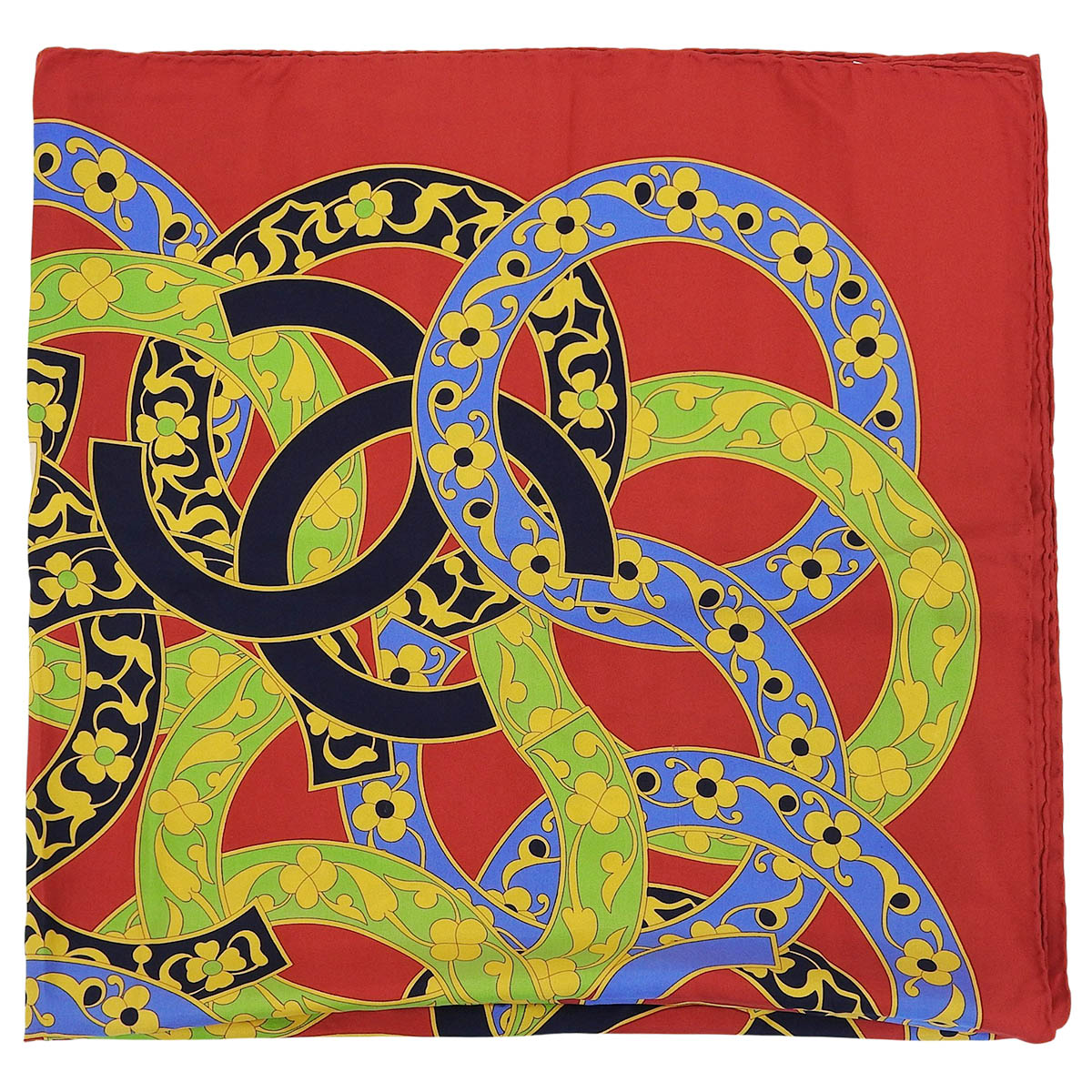 CC Mark Flower Design Scarf Red/Multi