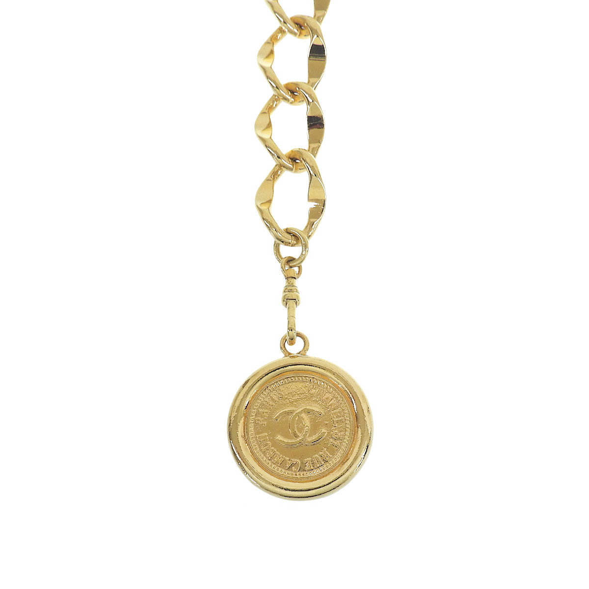 CC Mark Coin Charm Chain Belt Gold