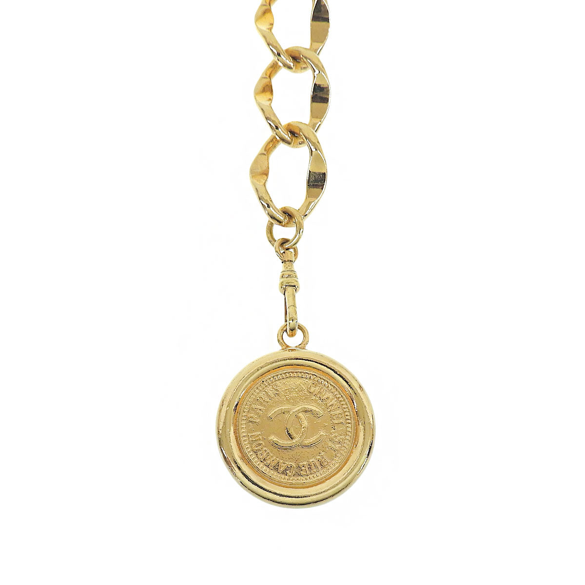 CC Mark Coin Charm Chain Belt Gold