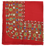 Gripoix Jewelry Pattern Scarf in Red/Multi