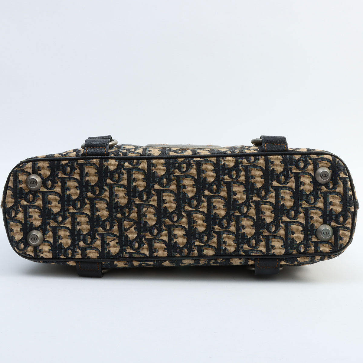 Trotteur Pattern Handbag Beige/Black