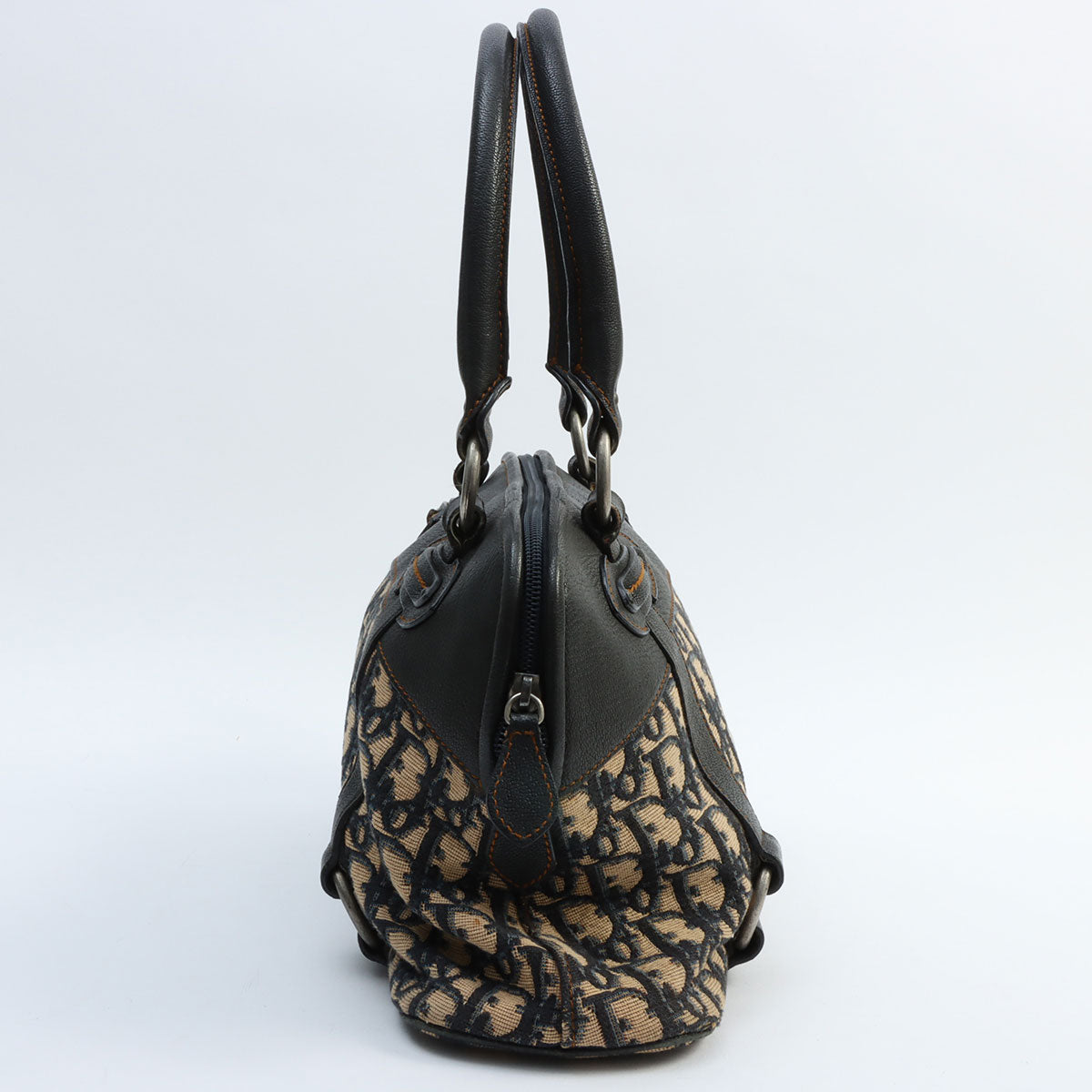 Trotteur Pattern Handbag Beige/Black