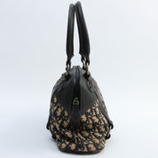 Trotteur Pattern Handbag Beige/Black