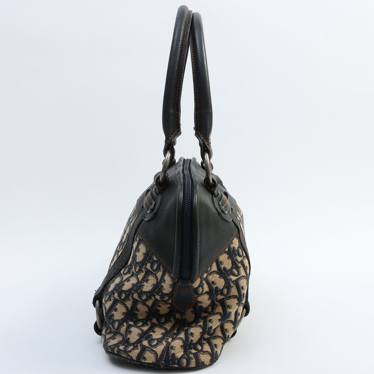 Trotteur Pattern Handbag Beige/Black