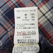 羊毛格纹滚边大衣 #2 海军蓝