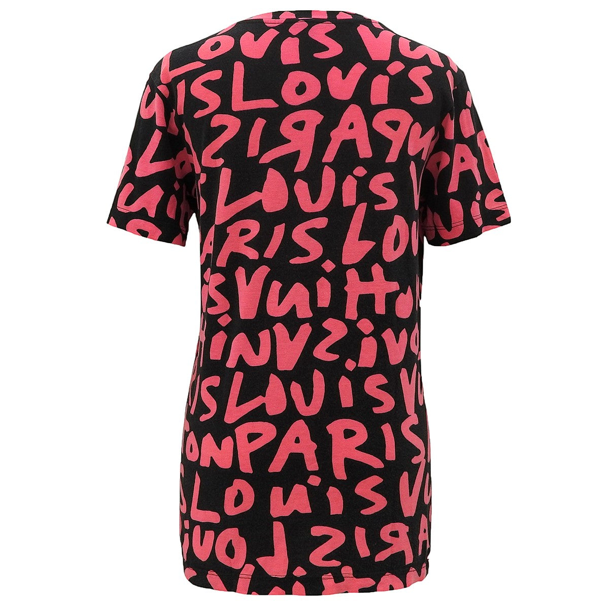 グラフィティプリントTシャツ #XS ブラック/ピンク