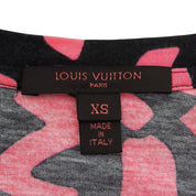 Graffiti Print T-Shirt #XS Black/Pink