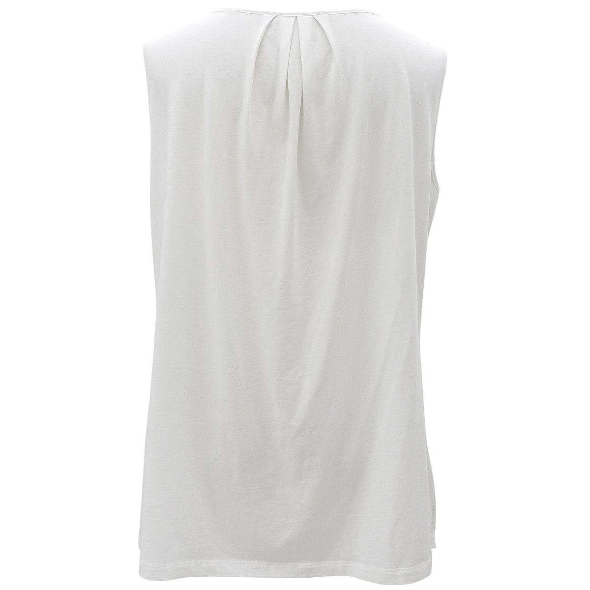 Beaded geometric pattern sleeveless top #L White/Black