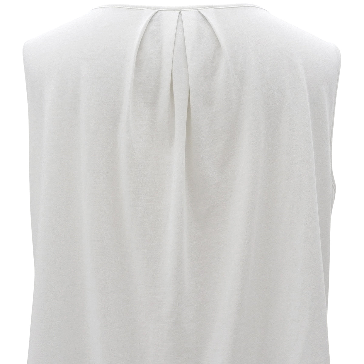 Beaded geometric pattern sleeveless top #L White/Black