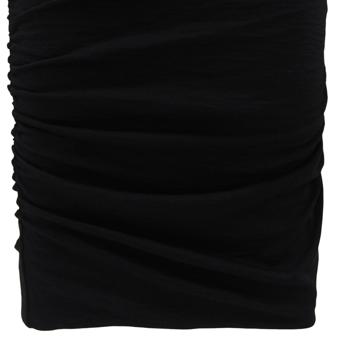 2012 Shirred Short-Sleeve Dress #XS Black