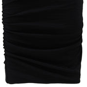 2012 Shirred Short-Sleeve Dress #XS Black