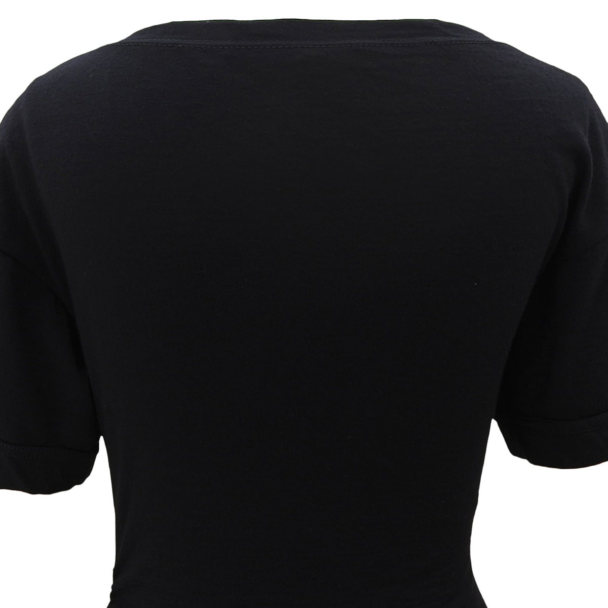 2012 Shirred Short-Sleeve Dress #XS Black