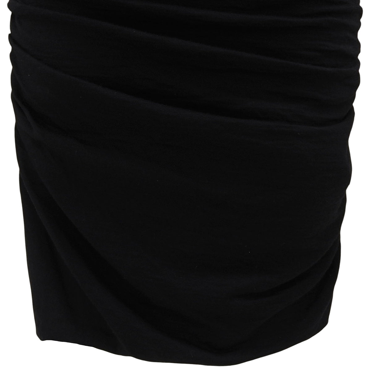 2012 Shirred Short-Sleeve Dress #XS Black