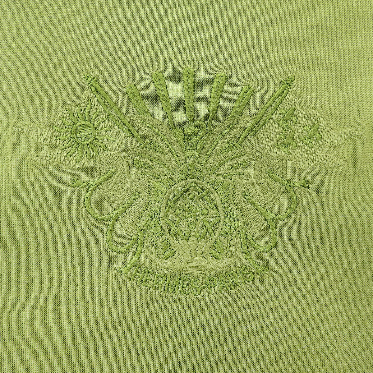 ロゴ刺繍Tシャツ グリーン