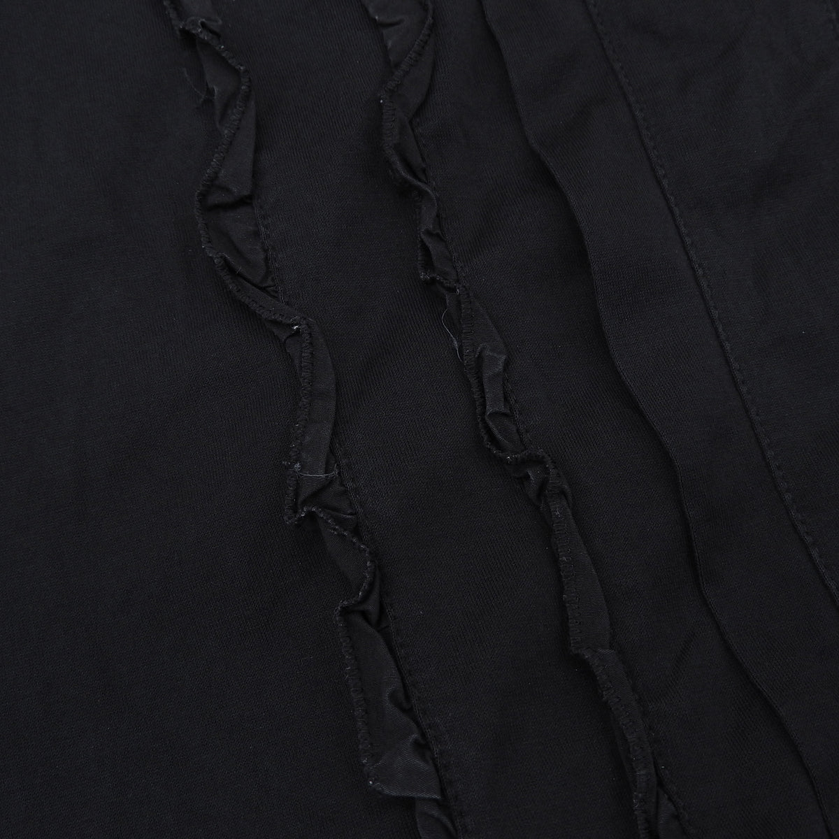 2018 Frill Design T-Shirt #M Black