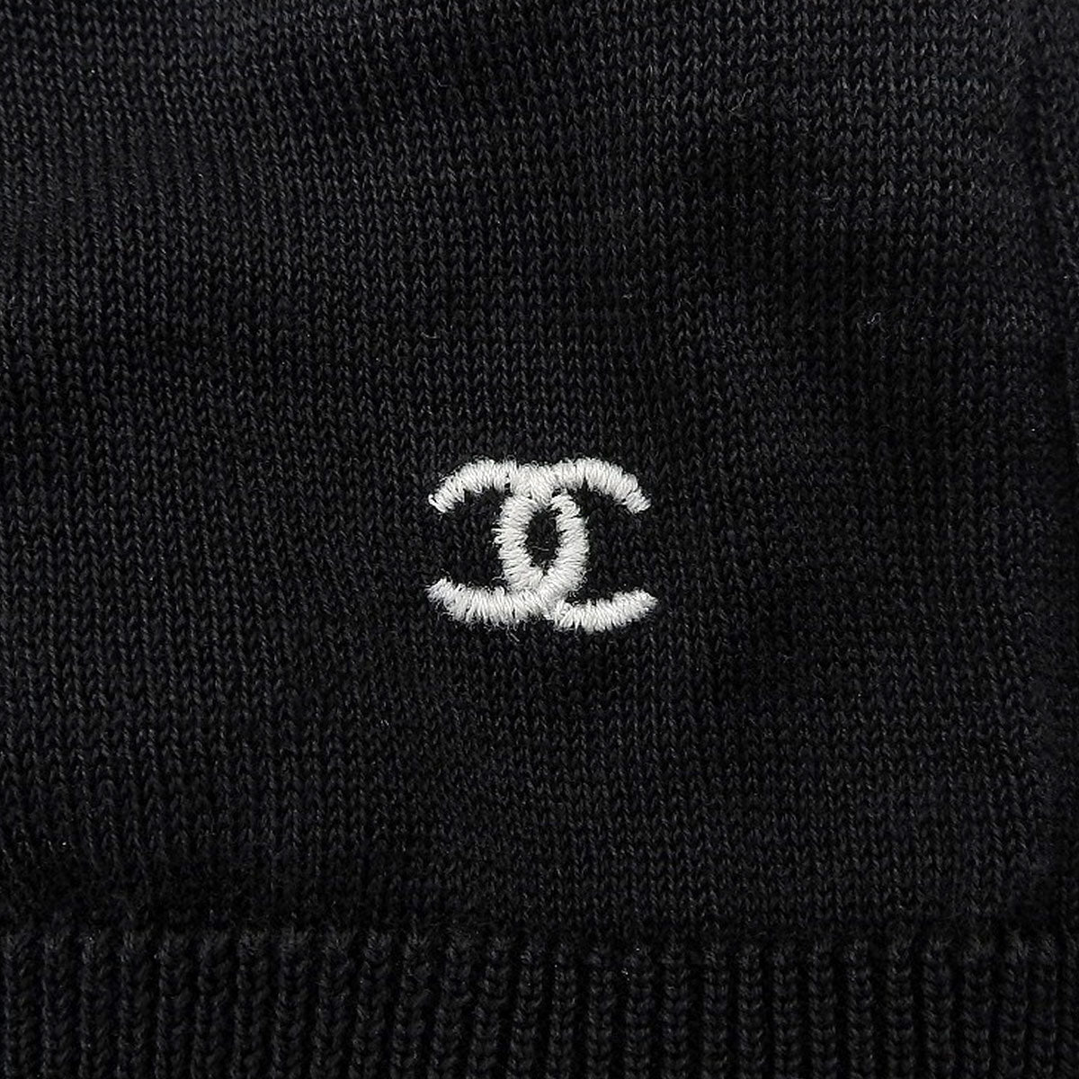 CCマーク刺繍ノースリーブトップス #40 ブラック