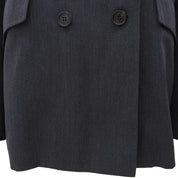 Logo Button Double-Breasted Jacket #38 Charcoal Grey