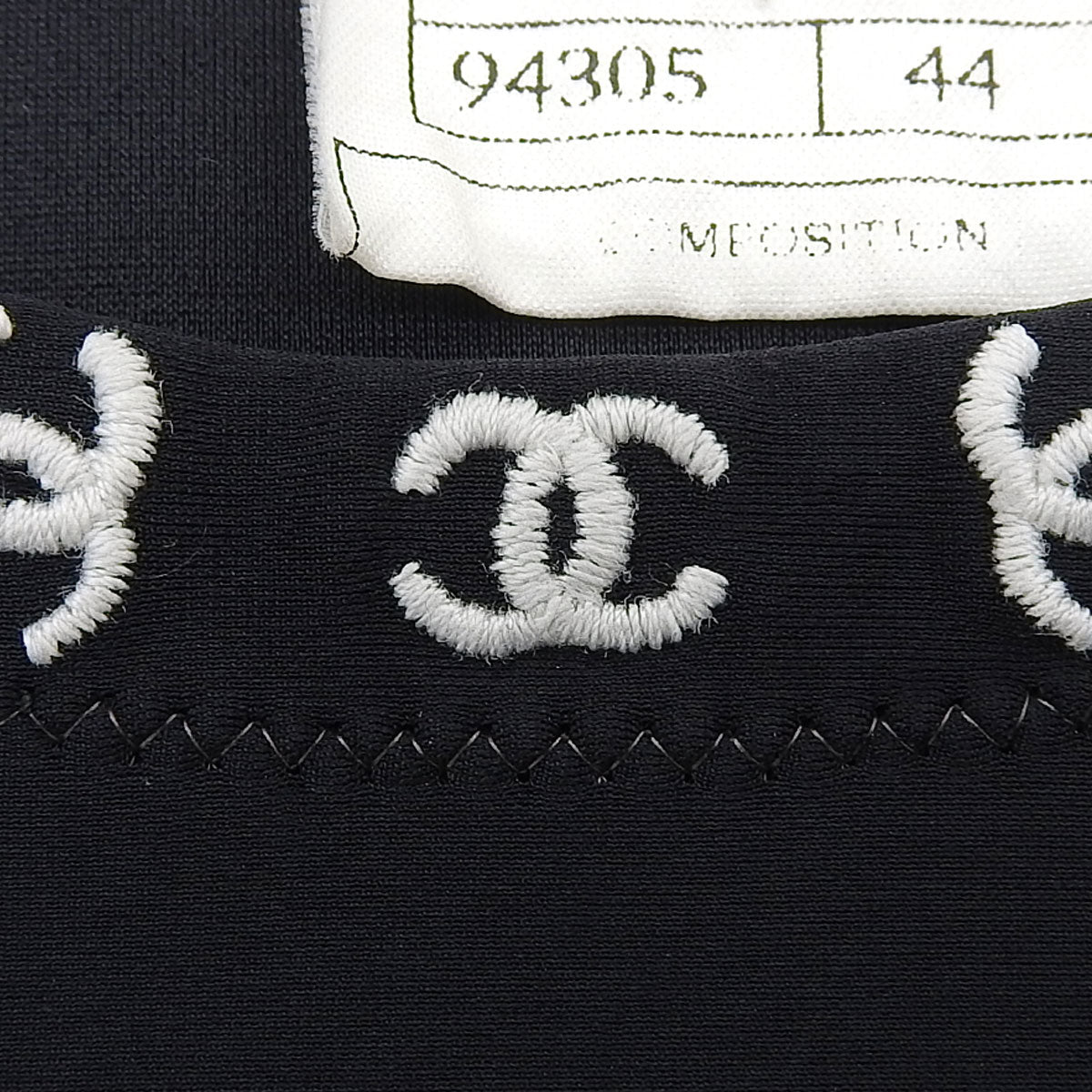 1997年製 CCマーク刺繍半袖Tシャツ #44 ブラック