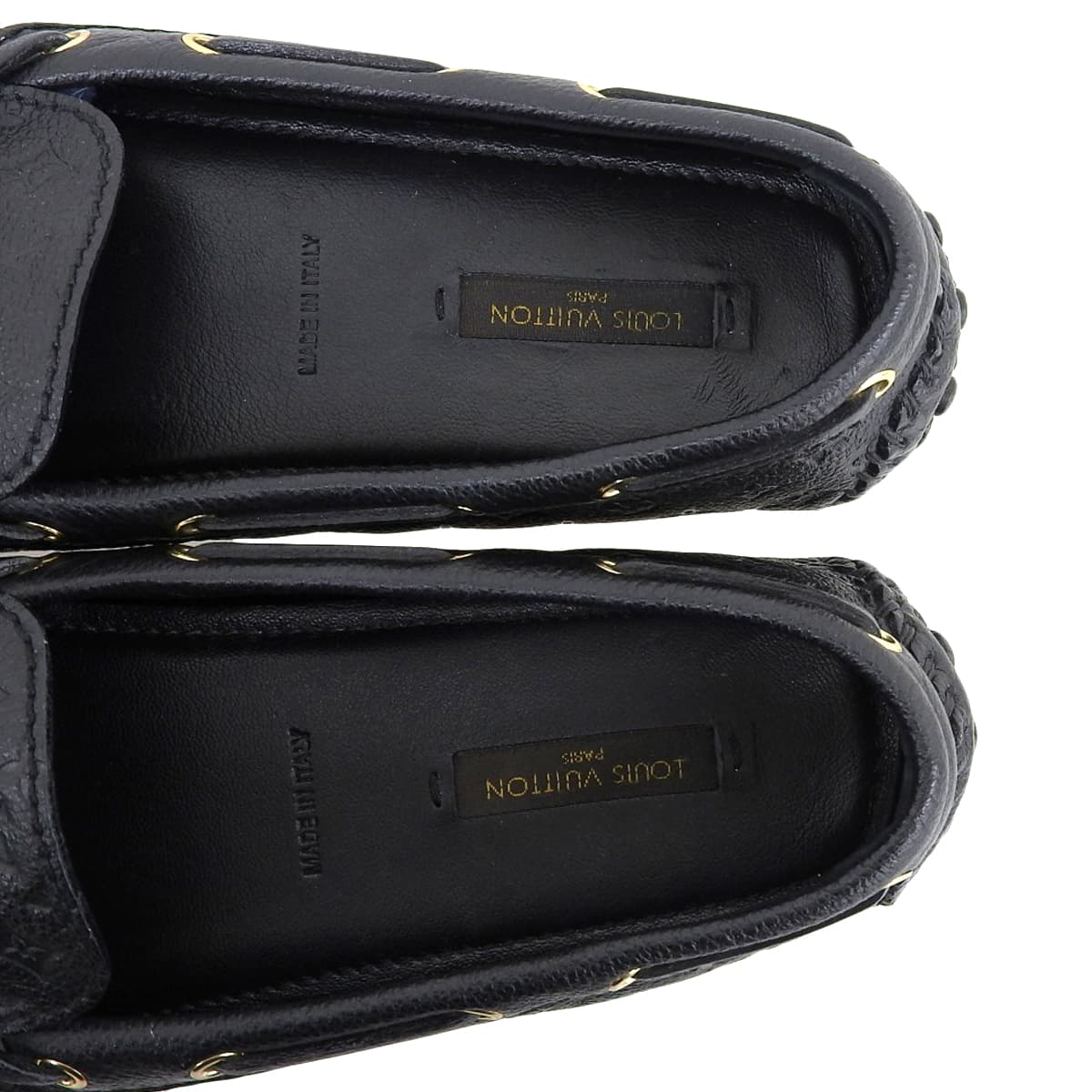 2012 Monogram Driving Shoes #36.5 Black