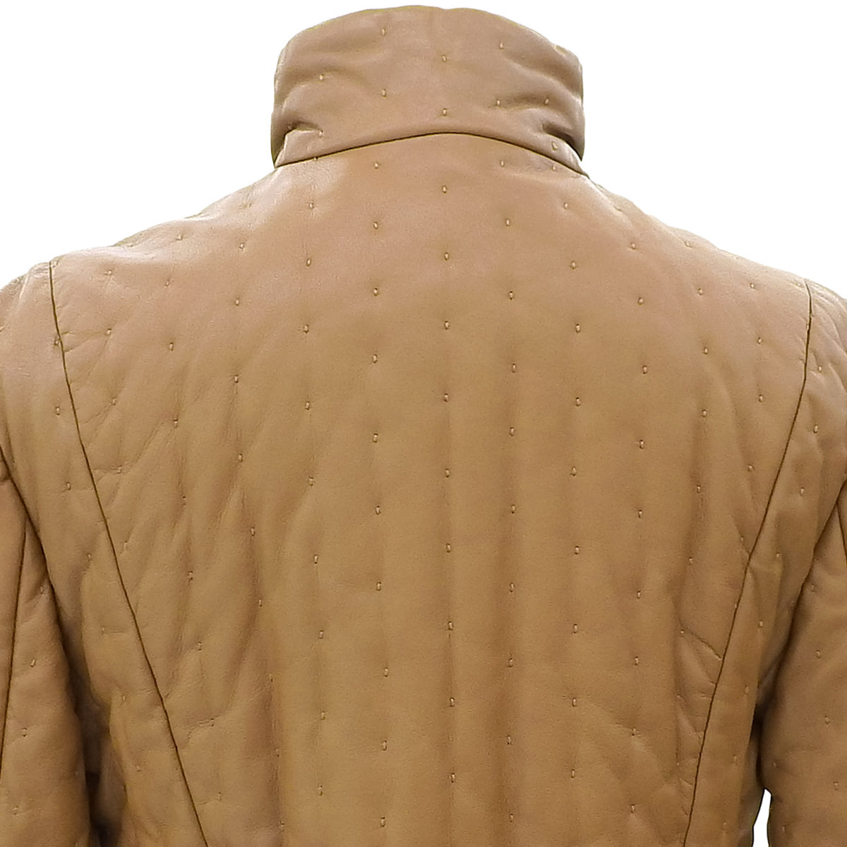 Leather Design Stitch Jacket #42 Camel