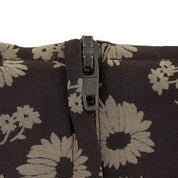 Silk Flower Pattern Sleeveless Dress #38 Brown/Beige