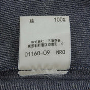 デニムロゴボタン長袖シャツ #40 インディゴ