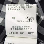 Logo-embroidered check pattern long-sleeve shirt #38 black/white