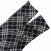 Logo-embroidered check pattern long-sleeve shirt #38 black/white