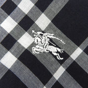 Logo-embroidered check pattern long-sleeve shirt #38 black/white