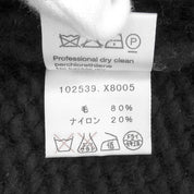 ウールノースリーブハイネックニットトップス #XS ブラック